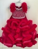 Picture of Reddish Pink Frilled Fluffy Gown 2-3y