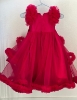 Picture of Reddish Pink Frilled Fluffy Gown 2-3y