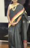 Picture of Black saree with Red and Gold border
