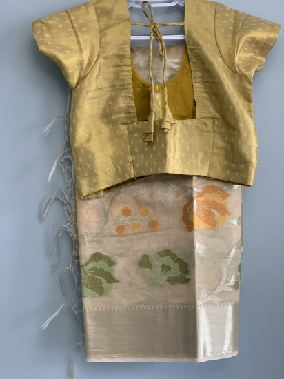Chandari Zari Work in Yok with Dupatta