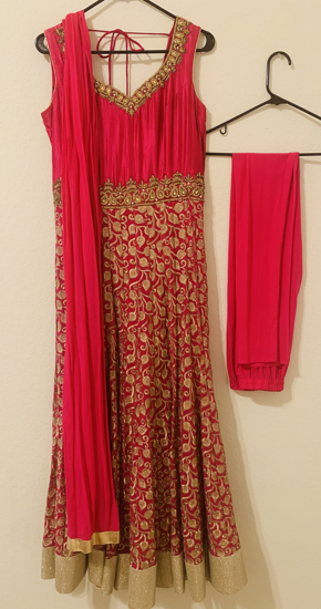 Picture of Pink floor length dress