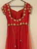 Picture of Designer Red net anarkali dress