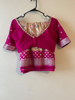 Picture of Leheriya model munga silk  saree with pink blouse magamm work