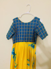 Picture of Yellow and blue shibori dress