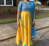 Picture of Yellow and blue shibori dress