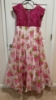 Picture of Pink and White Floral Organza Long Frock