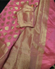 Picture of Rose pink chanderi Banarasi saree