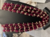 Picture of Ruby beads haram with rice pearls