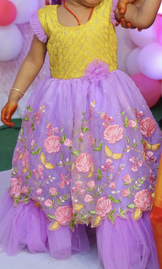 Picture of Lavender and yellow birthday dress 2-4Y