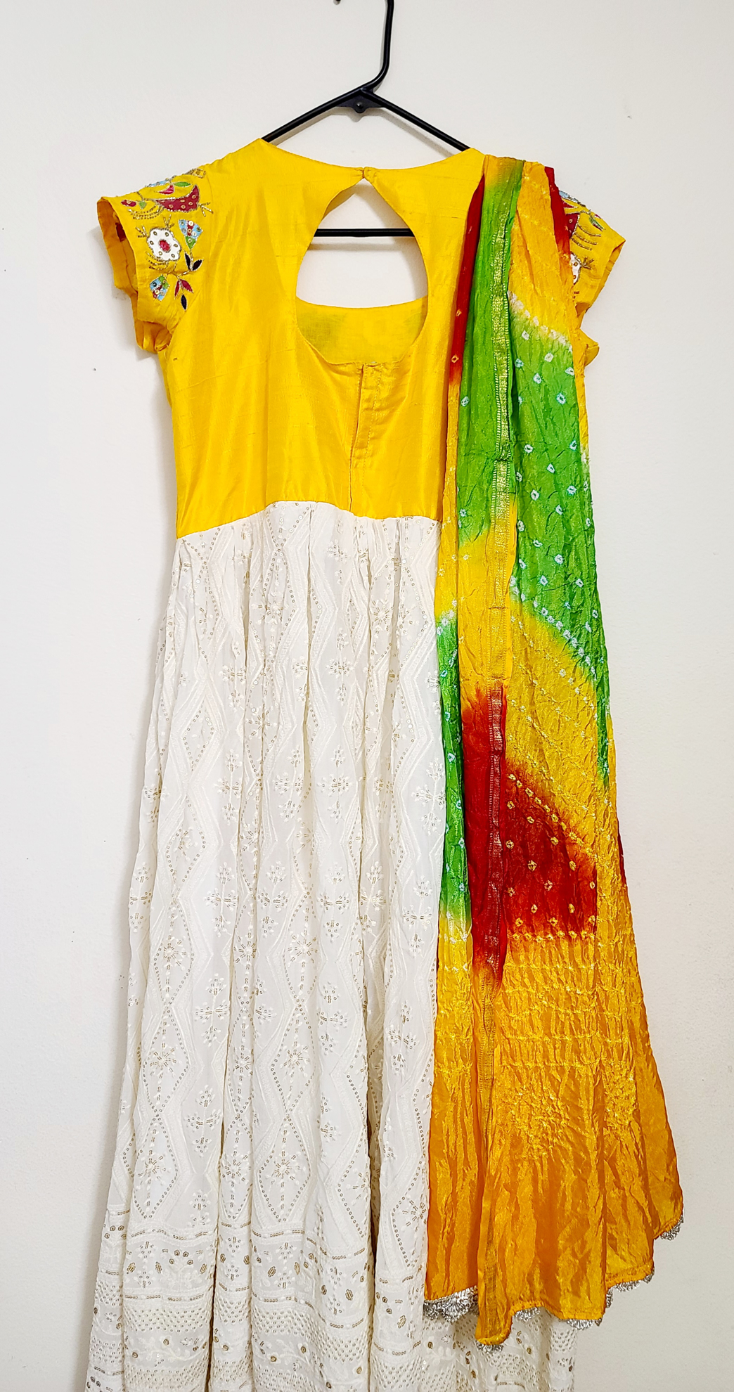 chikankari frock design