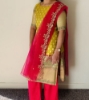 Picture of Banaras pattu dress with cigar pants