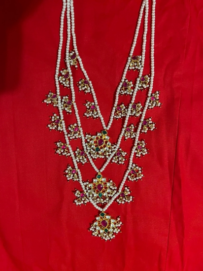 Picture of necklace 3 lada rani haar mala