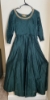 Picture of Dark bottle green dress with designer dupatta