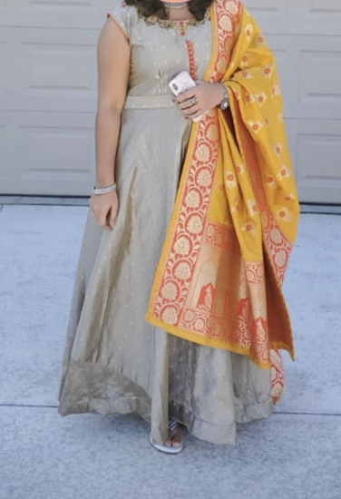 Picture of Grey Anarkali dress