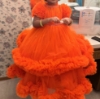 Picture of Orange two step full net frock 2-3Y