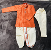 Picture of 2 sets - Full sleeves Silk Kurta with Printed Jacket &  Dhoti/Pajama , silk kurta and Pajama 1-2y