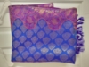 Picture of Royal blue and purple Pattu sari