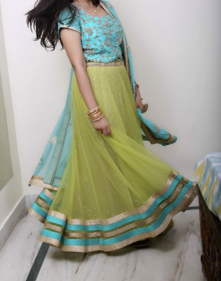 Picture of Lime green lehenga