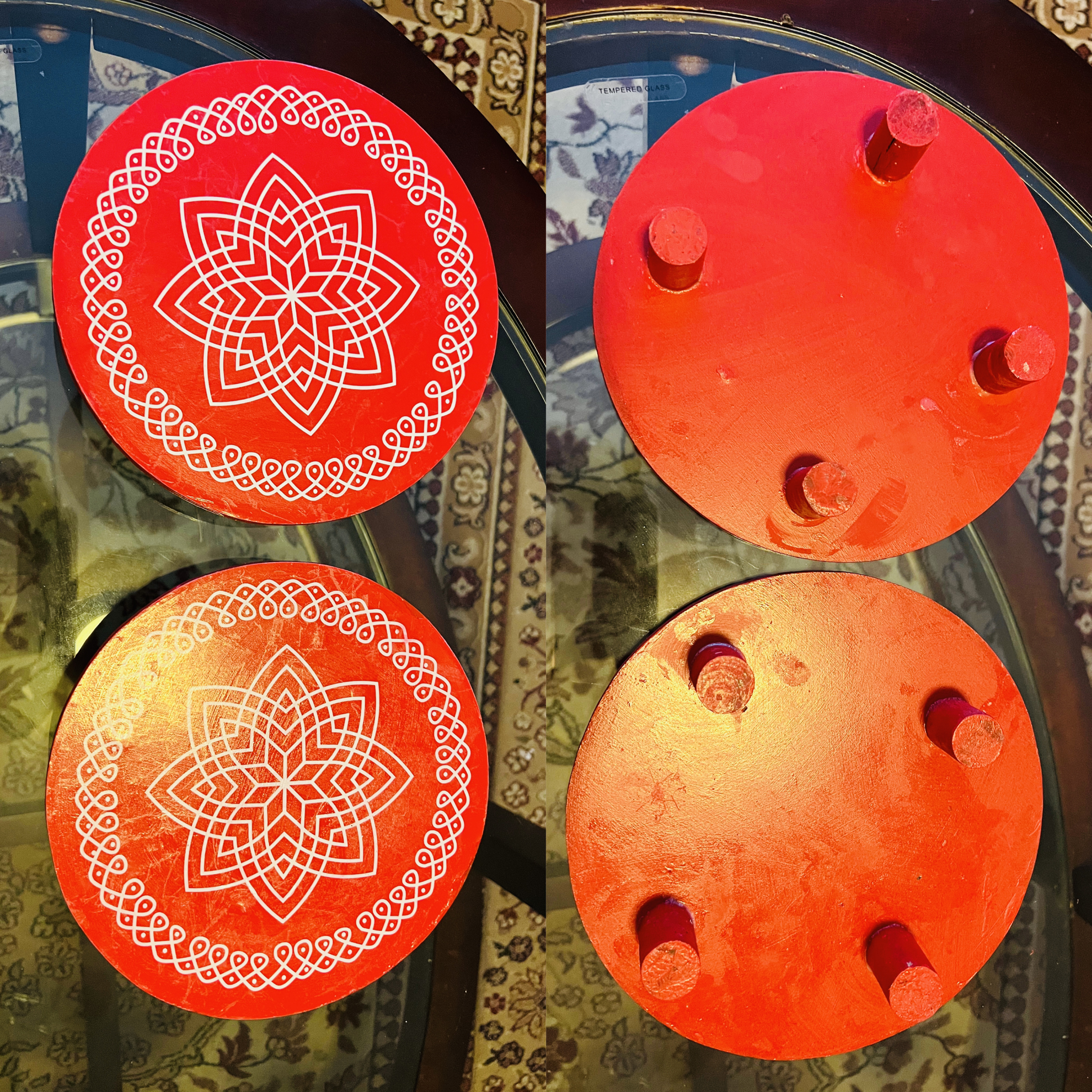 PunarviAuthentic|PreLoved|SustainableCombo Pooja Decor : Rangoli plates ...