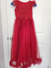 Picture of Red partywear frock 5-7y