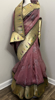 Picture of Floral organza saree with Paithani border saree