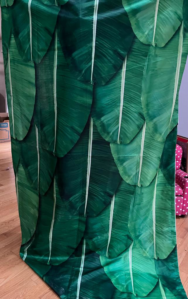 PunarviAuthenticPreLovedSustainableSatin banana leaf backdrop 8*5