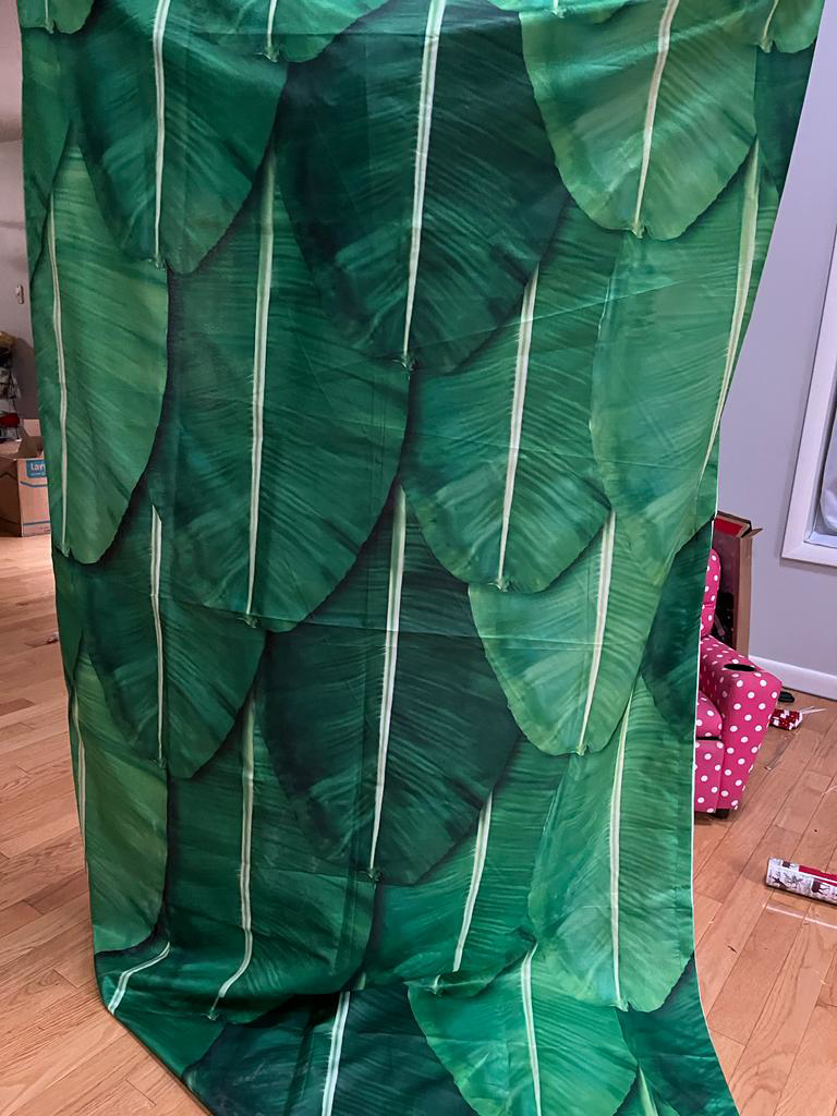 PunarviAuthenticPreLovedSustainableSatin banana leaf backdrop 8*5