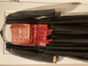 Picture of Black long frock with Red dupatta