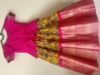 Picture of Pure Kalamkari Pattu Lehenga with big border & peplum blouse for Size 2-4Y