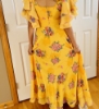 Picture of Yellow floral summer  maxi with ruffle sleeves