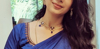 Picture of blue pachi kundan necklace with earrings