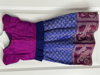 Picture of Purple/Blue and Green Pattu Langa Combo 1-2y
