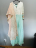 Picture of Mint green and peach color long dress