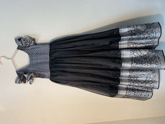 Picture of Black and Silver long dress 6-8y