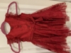 Picture of Toddler party red frock and trendy crop top-skirt 2-4y