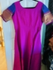 Picture of Peacock purple and pink dress with removal cape