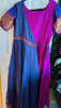 Picture of Peacock purple and pink dress with removal cape