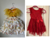 Picture of Toddler party red frock and trendy crop top-skirt 2-4y