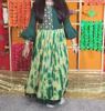 Picture of Green Silk & Georgette Gown with ruffle hands 11-12y