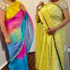 Picture of Combo Silk Kota saree and floral blouse and chiffon sari gold blouse