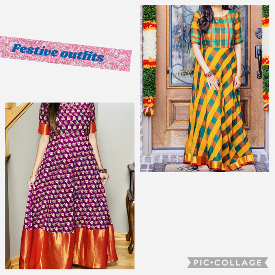 Picture of Festive outfits combo-Long dresses