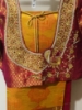 Picture of Golden yellow semi pattu saree