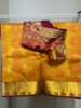 Picture of Golden yellow semi pattu saree