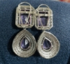 Picture of High quality CZ earrings, jhumkas and studs combo