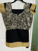 Picture of Black and antique gold light weight saree with sequins blouse and readymade blouse