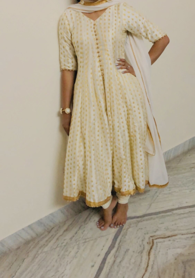 Picture of Banarasi brocade anarkali dress