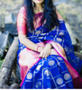 Picture of Blue and pink Saree