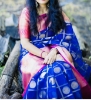 Picture of Blue and pink Saree