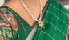 Picture of Pure mangalagiri pattu saree with pochampally border