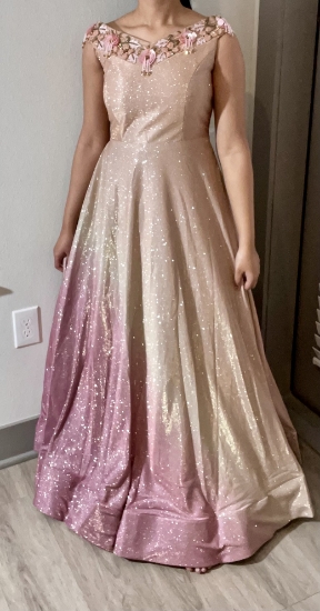 Picture of Glitter partywear long gown